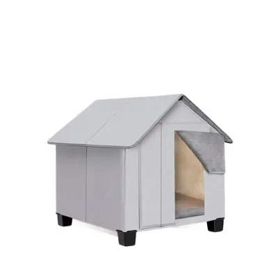 Foldable Outdoor Dog House with Removable Plush Cushion
