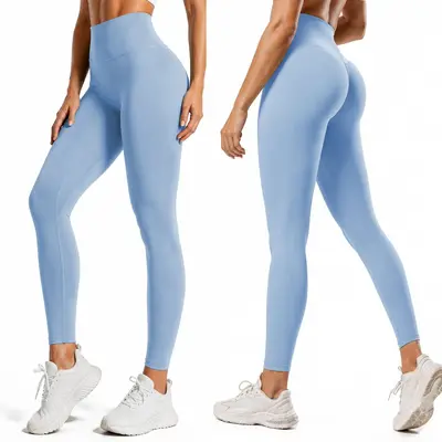 Kadın Şeftali Kalça Yoga Pantolonu, Hızlı Kuruyan Dar Kesim Spor Tayt - 9