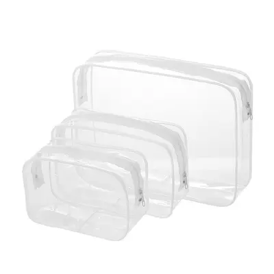 PVC Transparente Kosmetiktasche Großvolumen Reise tragbar Outdoor transparente Toilettentasche Kosmetiktasche Lagerbestand Großhandel