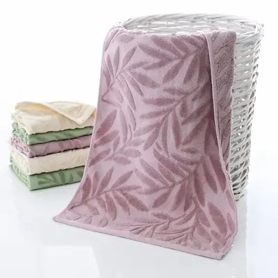 凹凸浮雕割绒提花浴巾外贸跨境全棉方巾毛巾浴巾套装 bath towel