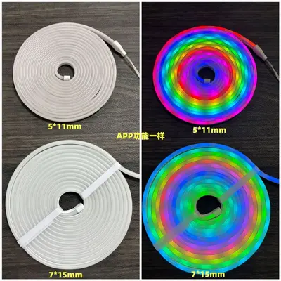 5V612 Symphony Neon Flexible Light Strip RGBIC Flowing Water 24 Button Bluetooth Sound Controlled LED Set - 8