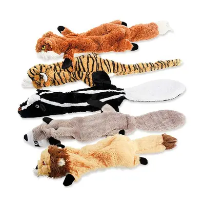 Leather Shell Plush Dog Toy, Squeaky, Durable Chew Toy - 4