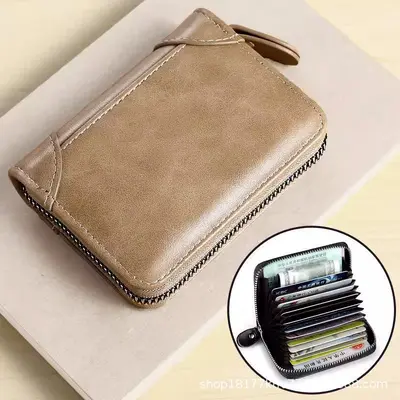 RFID-Blocking Men's Card Holder with Multiple Card Slots - 8