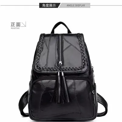 Grenzüberschreitend neu 2026 Freizeit-Rucksack für Damen PU mit Fransen vielseitig kombinierbar Damenbeutel Studentenrucksack Reiserucksack Schulrucksack