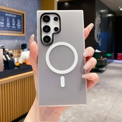 Samsung S26 Compatible Jelly Magnetic Phone Case, Solid Color, Drop-Proof - 7