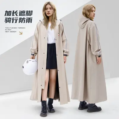 Electric Motorcycle Rain Jacket with Sleeves, Full Body