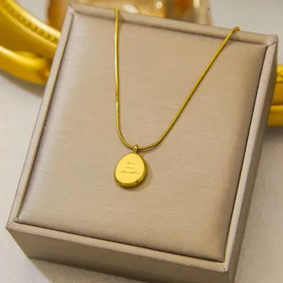 Elegant Titanium Steel Necklace Light Luxury Collarbone Chain - 12