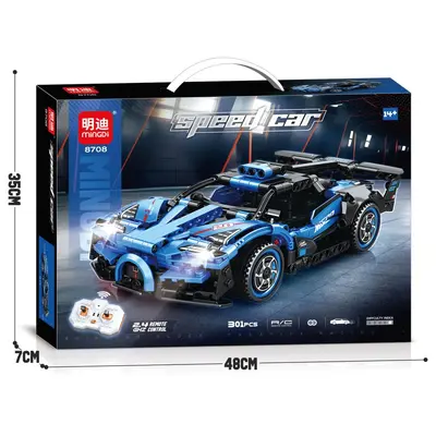 1:24 2.4G Remote Control Racing Car, Lego-Compatible Building Blocks - 8