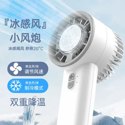 Portable Handheld Desktop Mini Fan with Semiconductor Cooling, Rechargeable