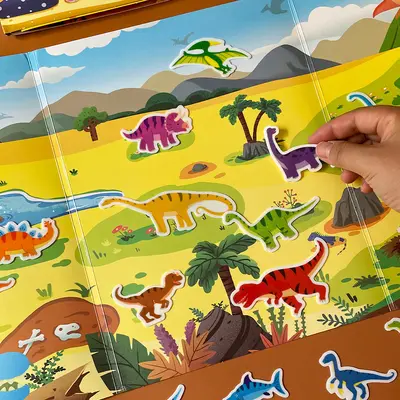 Kinder-Gel-Stickerbuch wiederverwendbar 2-6 Jahre Konzentrationstraining - 4