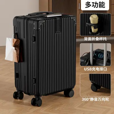 Large Capacity Student Suitcase with Combination Lock, Hard Shell - 9