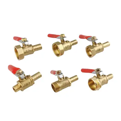 Brass Pagoda Ball Valve Connector DN15, 8mm, 1/2/3/4 Point