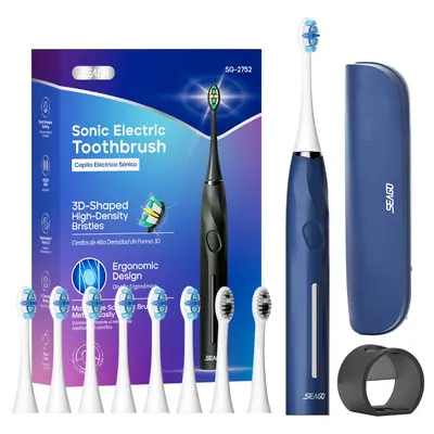 Seago electric toothbrush, 8 brush heads, portable case