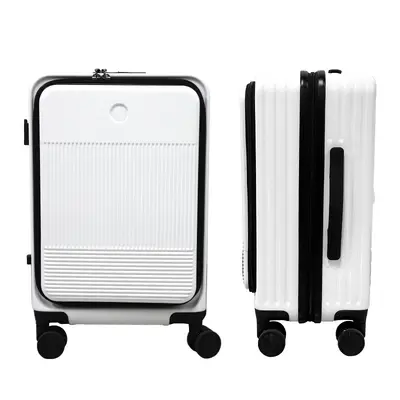 Front-Opening Wheeled Suitcase with Foldable Cup Holder - 6