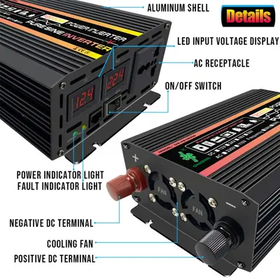 Saf Sinüs Dalga İnvertör 12V 220V, 500W ile 4000W Arası