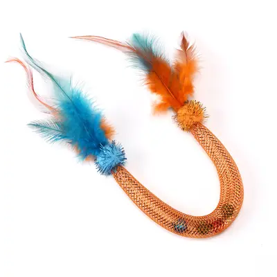 Cat Chew Bungee Rope Toy with Catnip and Feather Teaser - 6
