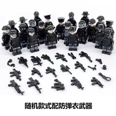 Polis Özel Harekat Minifigür Küçük Parçalı Yapı Blokları Seti - 8