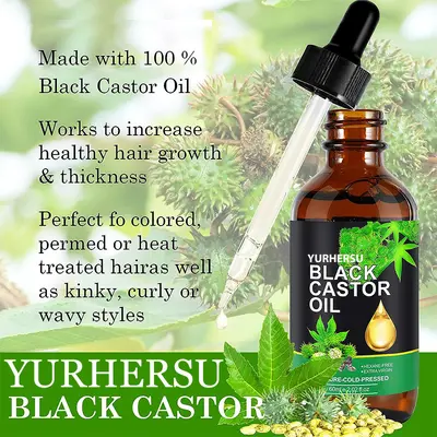 YURHERSU Castor Oil Hair Care Essential Oil nourishes hair, improves rough and frizzy hair texture, hair care in stock