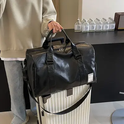Sport-Fitness-Tasche Leder Trocken-Nass-Trennung großes Fassungsvermögen