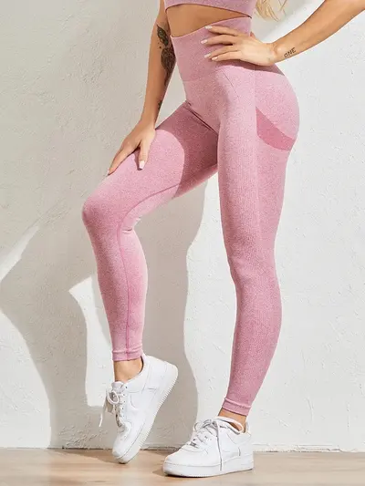 Women's Peach Hip Fitness Leggings, High-Waist Butt-Lifting Stretch Yoga Pants Set
