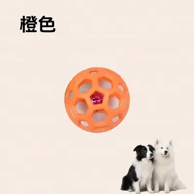 Bissfester TPR-Hundespielball mit Quietscher und Glocke - 8