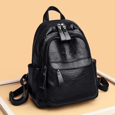 Rucksack Damentasche Schultasche vielseitige PU-Leder große Kapazität täglicher Rucksack für Fabrik-Etikettierung und Dropshipping verfügbar