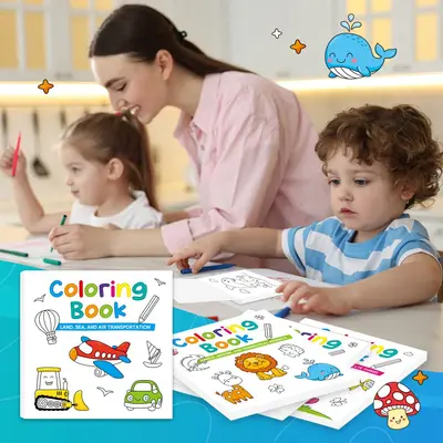 Mini-Malbuch mit 50 Seiten für Kinder, praktisches Taschenformat