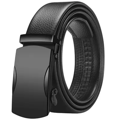 Leather men's belt, automatic buckle, business/casual - 10