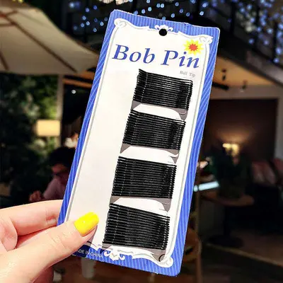 Blue card small black hair clip steel wire hair clip wavy hair clip women invisible hair clip bb clip hair styling hair accessories - 7