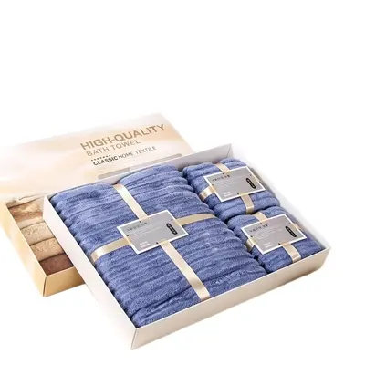 Coral fleece towel bath towel gift set three-piece