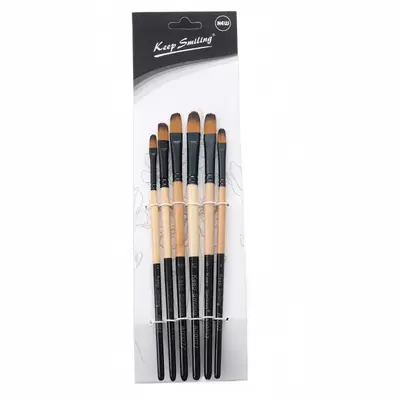 Suluboya fırça seti, 6 parça, naylon, yağlı boya, dijital, çocuk DIY sanat malzemeleri - 13