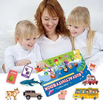 Önceden montajlı çocuk meşgul kitabı erken eğitim oyuncak tam set sessiz kitap