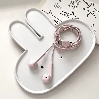 Star Pattern Wired Earphones for Android, Korean Style Polka Dot - 7