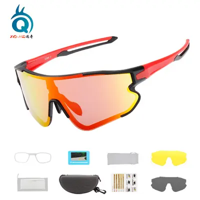 Polarize bisiklet gözlüğü, UV korumalı, miyop uyumlu, unisex