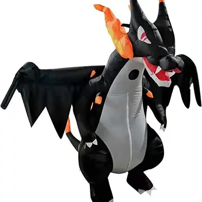Karnaval ateş püskürten ejderha şişme kostüm, yetişkin cosplay - 6