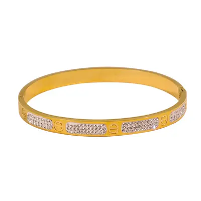 Titanstahl Armband Goldfarbe, langlebige Beschichtung