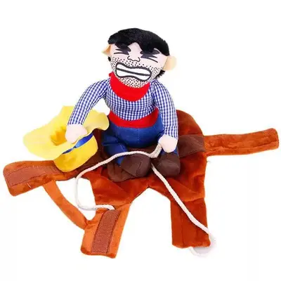 Lustiges Cowboy-Reiterkostüm für Hunde und Katzen