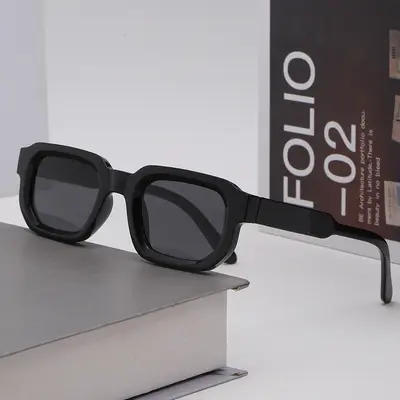 Square Small Frame Retro Sunglasses for Women - 3