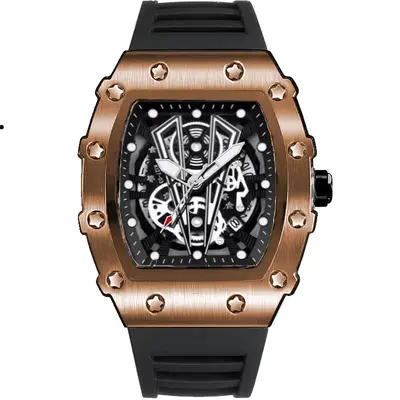 ZIDO Quarzuhr Herren, Sportmodell, Fassform, durchbrochenes Design - 10