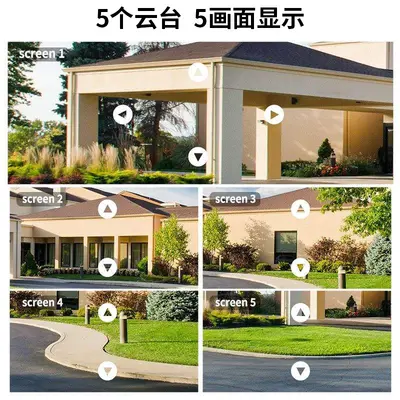 5-channel surveillance camera, motion detection, WiFi alarm, indoor/outdoor - 3