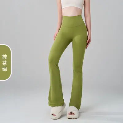 NF Lycra Dikişsiz Kadın Yüksek Belli Çan Yoga Pantolonu - 11