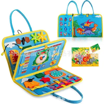 Cross-border felt learning board busy board new hot sale children early education intelligence development felt busy board toys