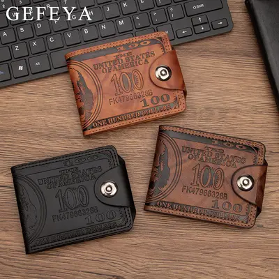 GEFEYA Kurze Herrenbrieftasche mit Dollar-Prägung und Magnetklappe - 2
