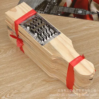 Wooden Board Vegetable Chopper with Stainless Steel Radish Grater