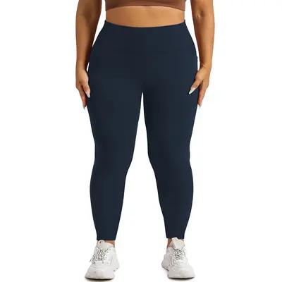 Plus Size High-Waisted Tummy Control Women's Yoga Pants, High Stretch - 8