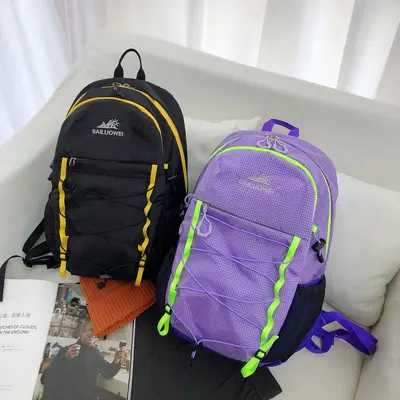 Colorblock Outdoor Backpack, Unisex, Large Capacity - 4