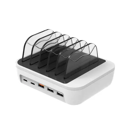Toptan 5 portlu USB şarj cihazı 65W hızlı şarj çoklu portlu şarj cihazı cep telefonu tablet dijital çok fonksiyonlu şarj standı