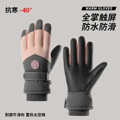 Men's and Women's Ski Gloves, Waterproof, Windproof, Touchscreen, Oxford Fabric - 11