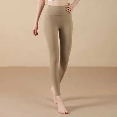 Lycra Women's Yoga Leggings, High-Waisted Hip-Lifting, High Stretch - 7