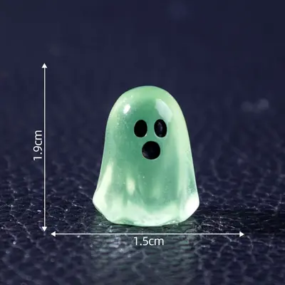 Leuchtendes kleines Geister-Halloween-Mini-Dekoobjekt für DIY-Dekorationszubehör